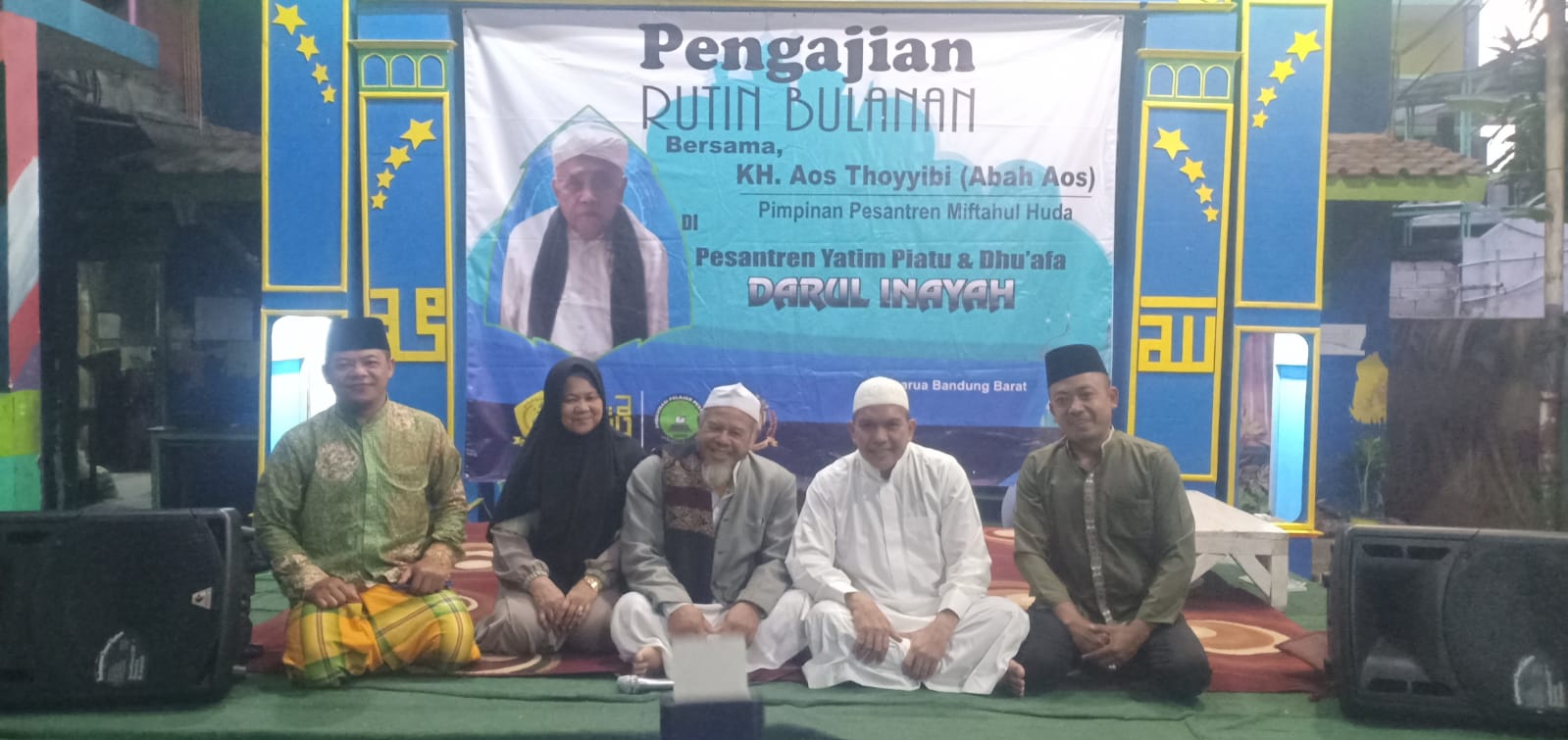 Kepala Desa Kertawangi, Yanto Bin Surya atau kerap disapa Akang Ewon bersama Pimpinan pesantren Darul Innayah H. Asep Ismail terima Kunjungan Pj Bupati Bandung Barat Arsan Latif